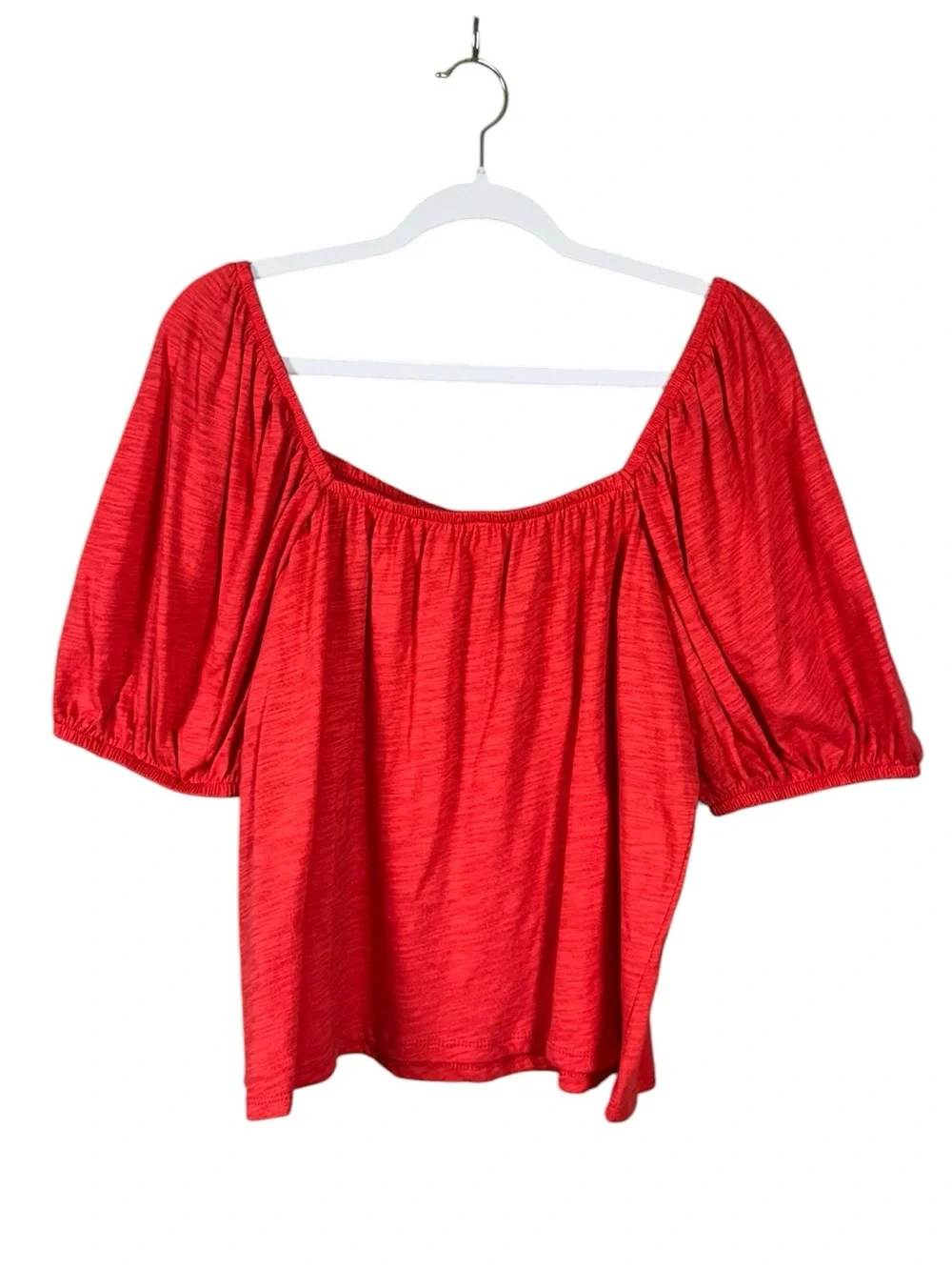 Old Navy Womens Peasant Top Large Cottage Bohemian Prairie Coastal Beachy Red